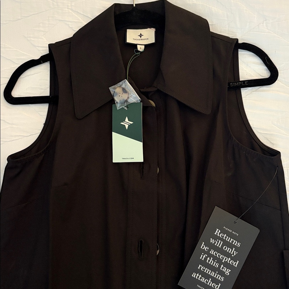 TUCKERNUCK Black Sleeveless Chamberlin Dress Size S NWT Retail $268 Tuckernuck - Picture 2 of 5